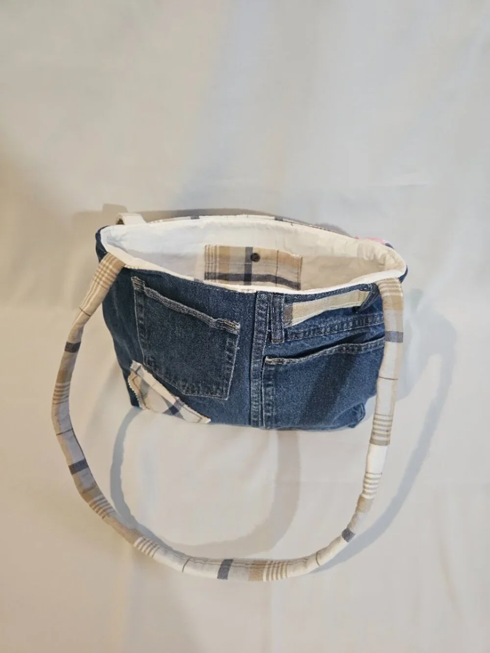 Blue Jean / Flannel Purse - Handmade